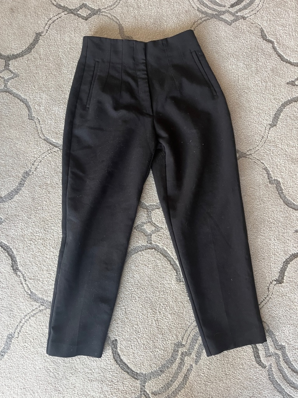 Zara Black High-Waist Tailored Pants size L.